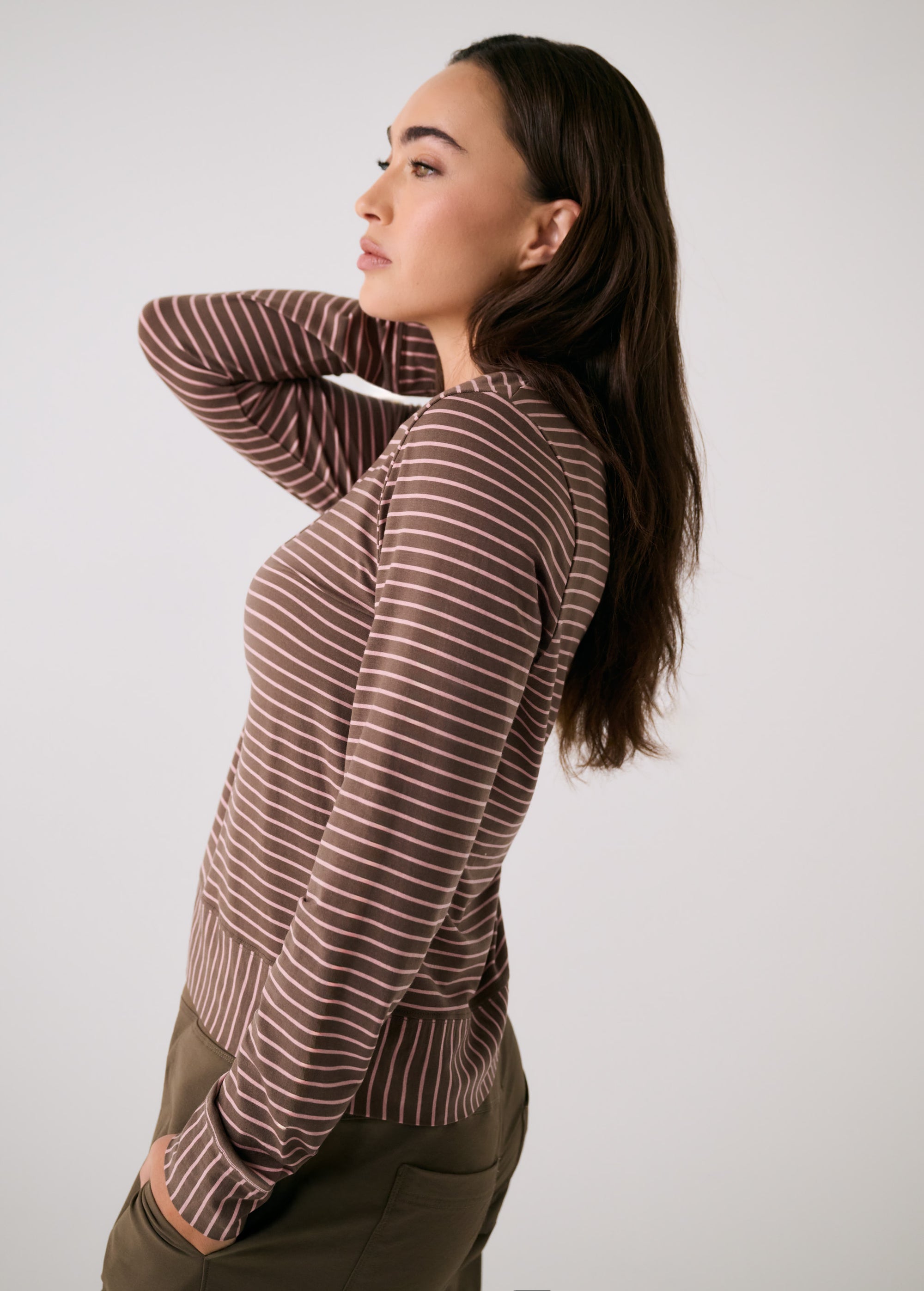 Dynamic LS - Mocha Stripe