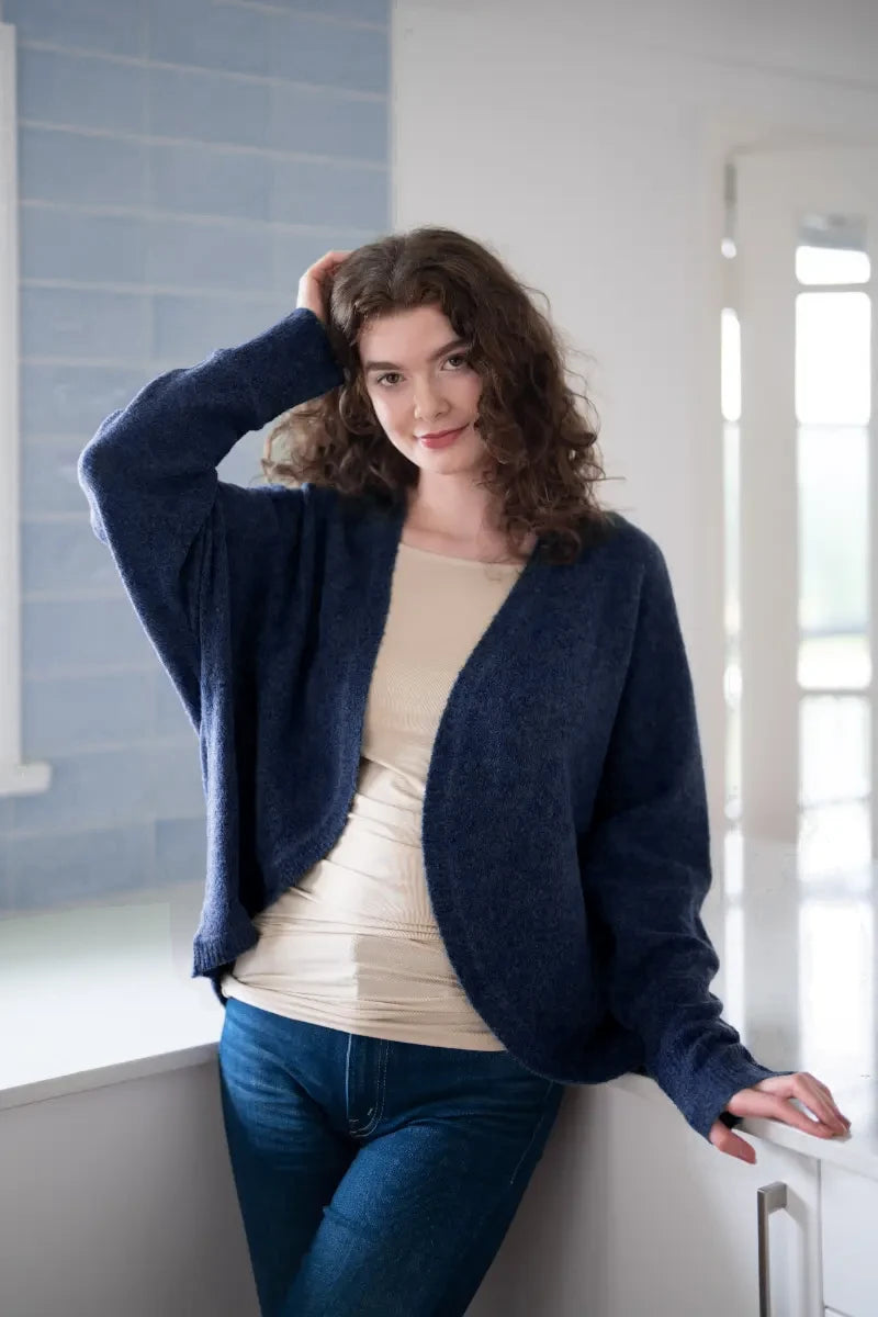 Easy-B Light Knit Cardigan - Navy