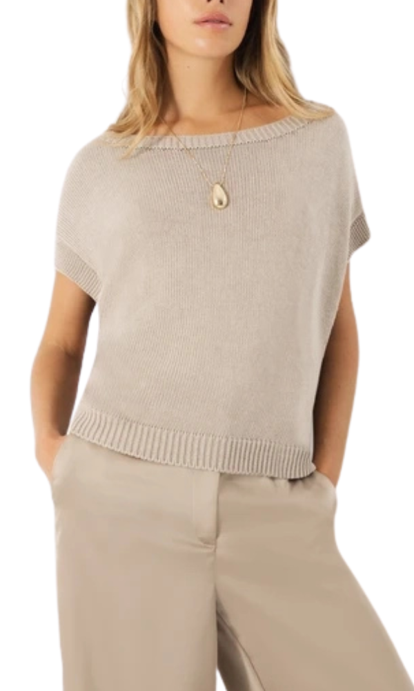 Boatneck Light Knit - Taupe