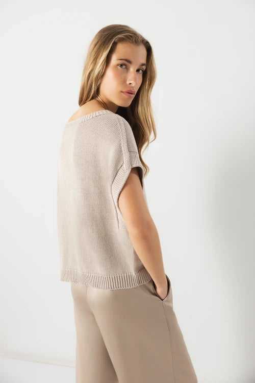 Boatneck Light Knit - Taupe