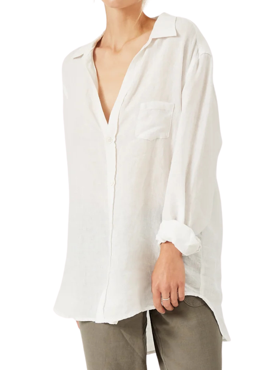Emmy Linen Shirt - Crisp White