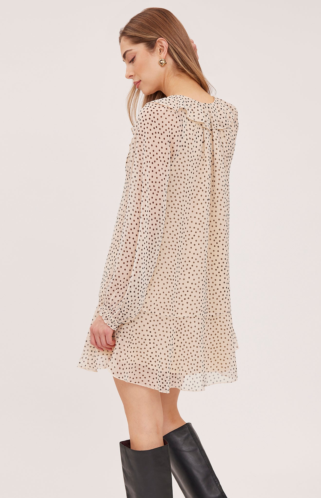 Esmerelda Mini Dress - Cream Print