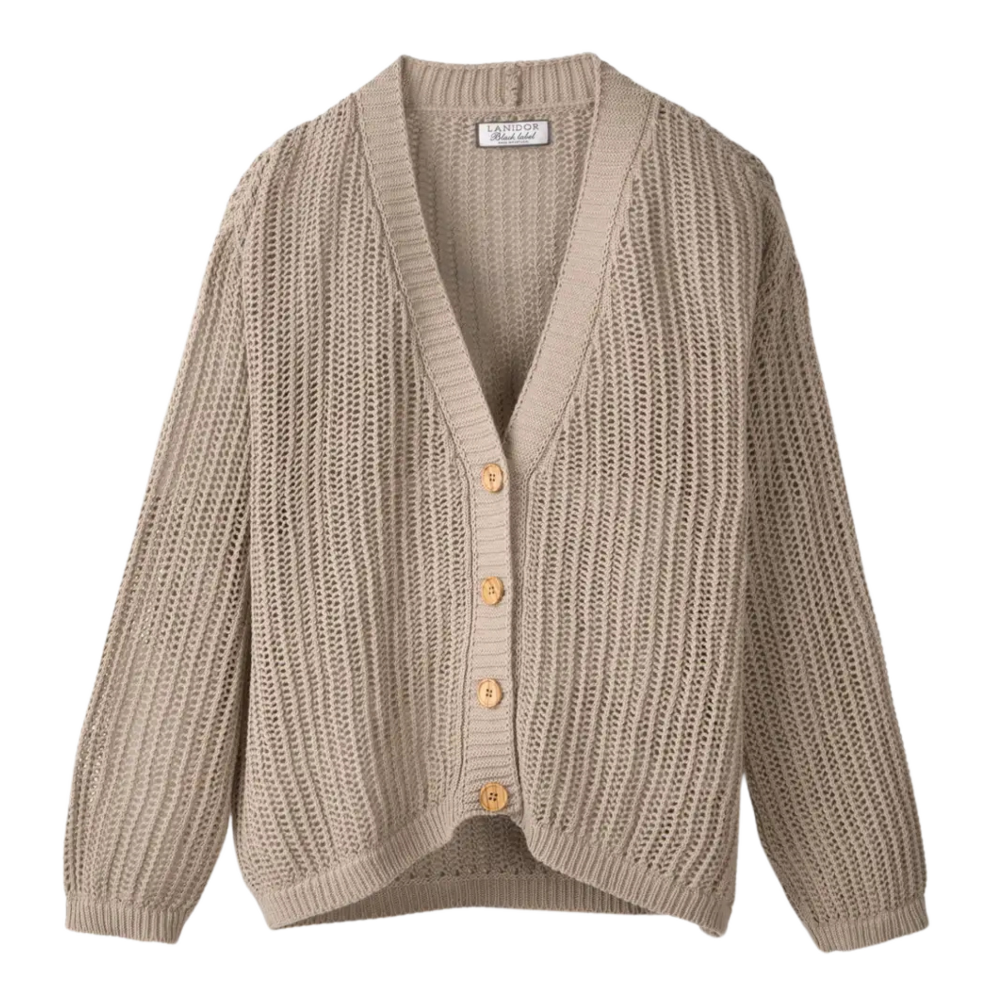 Essential Open Knit Cardigan - Taupe