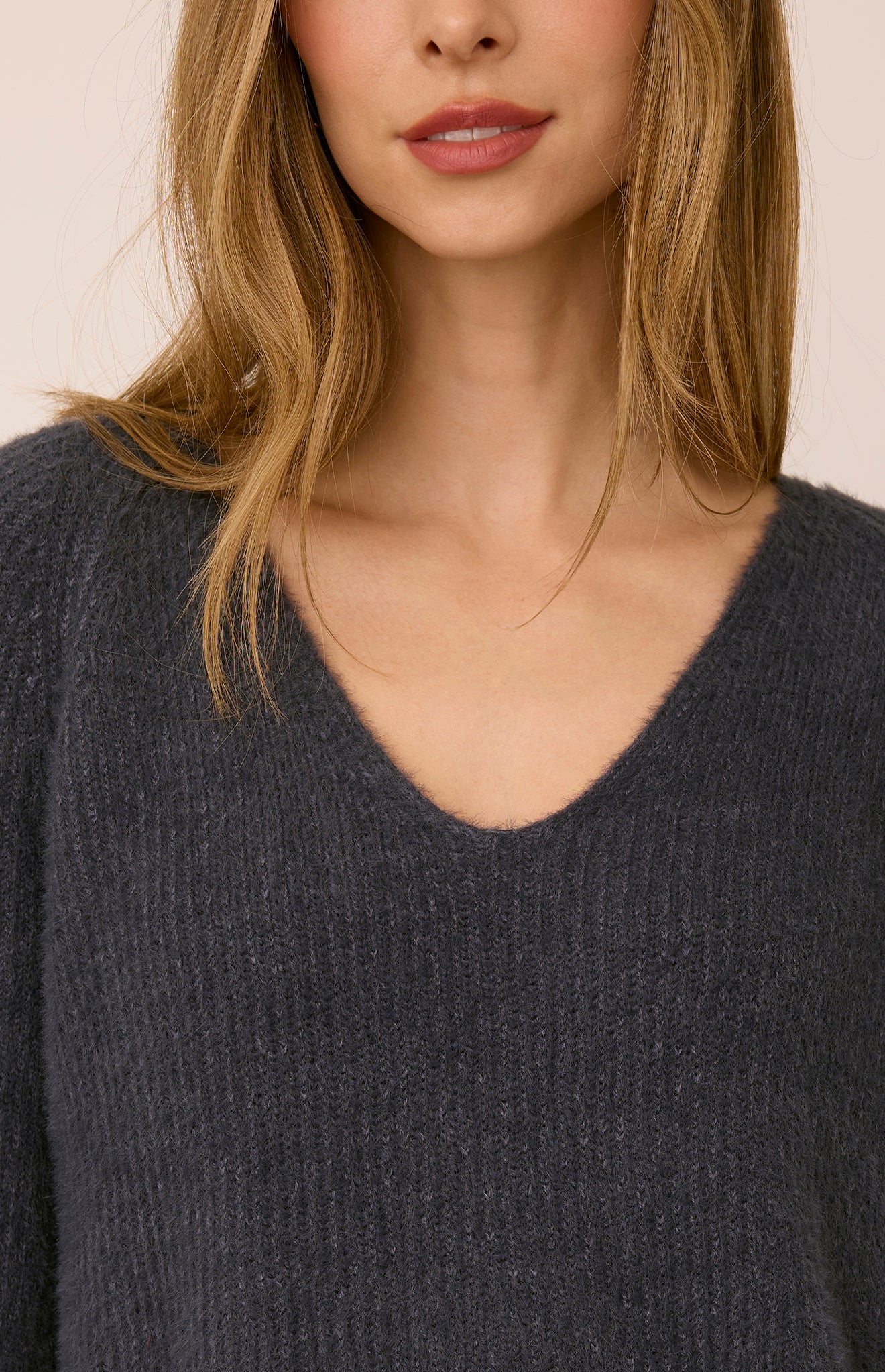 Filomena V-Neck Sweater - Smoke