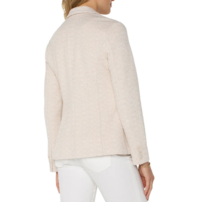 Fitted Boucle Blazer- Bone