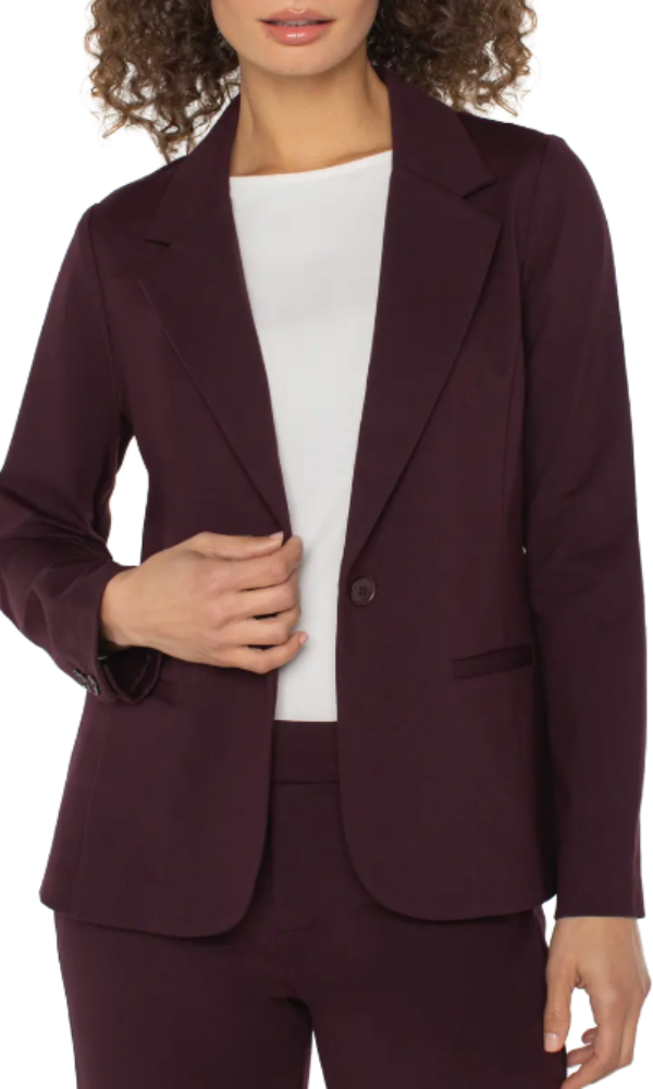 Fitted Blazer - Deep Plum
