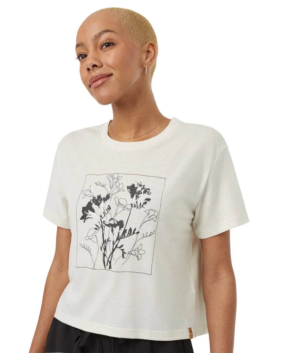 Crop Tee - Undyed Floral