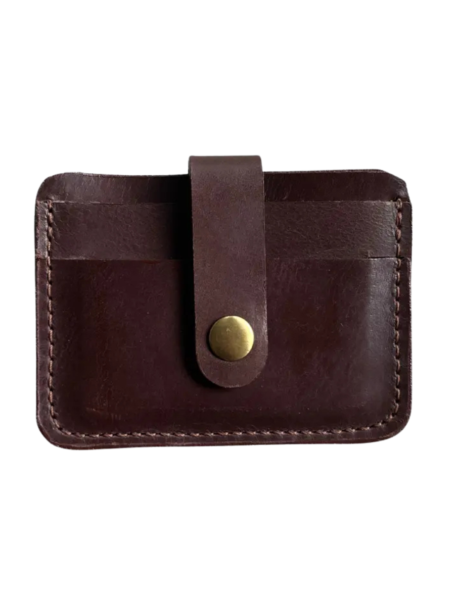Francisco Leather Card Wallet - Hickory