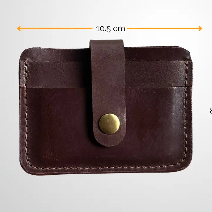 Francisco Leather Card Wallet - Hickory