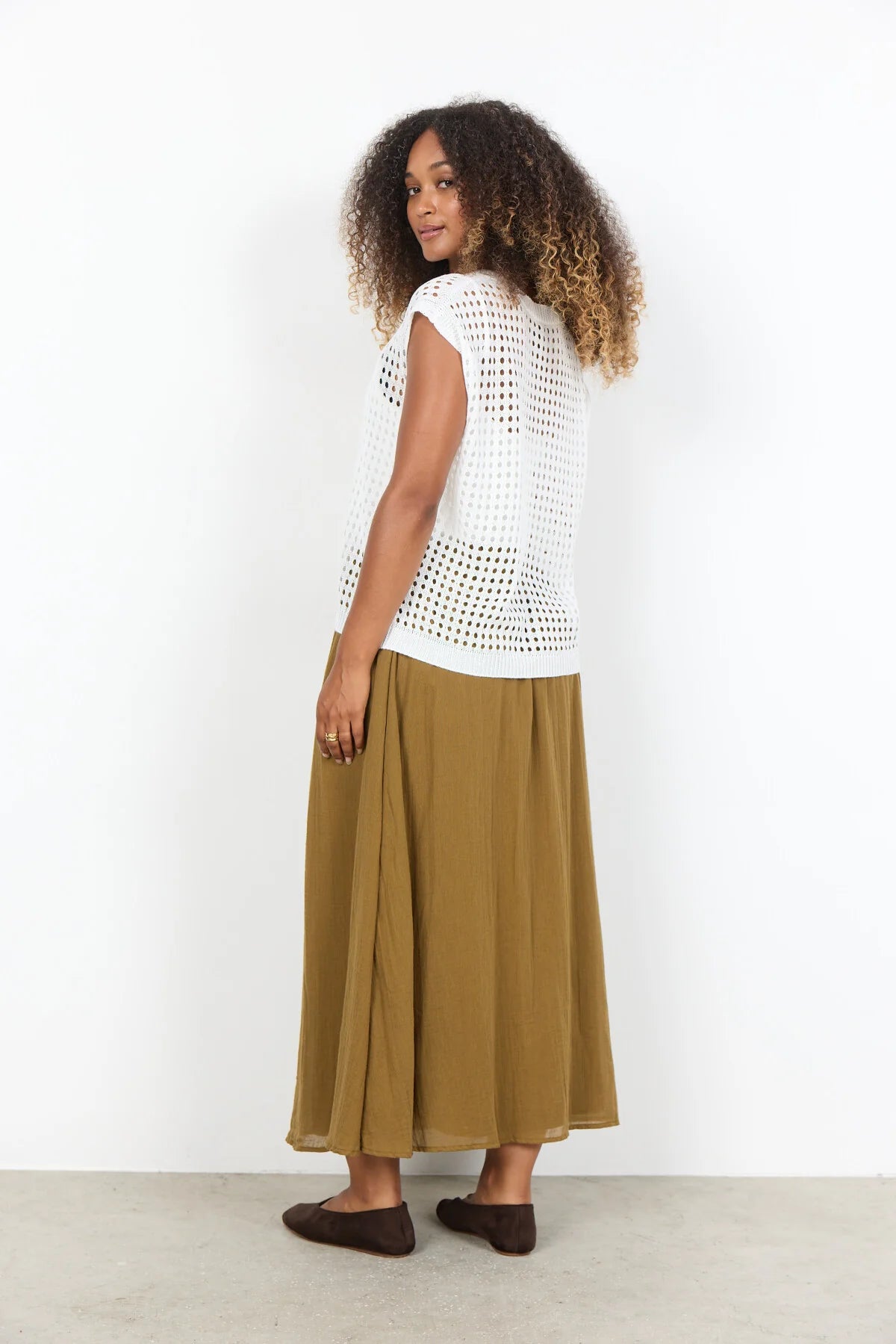 Fredina Open Knit - Crisp White