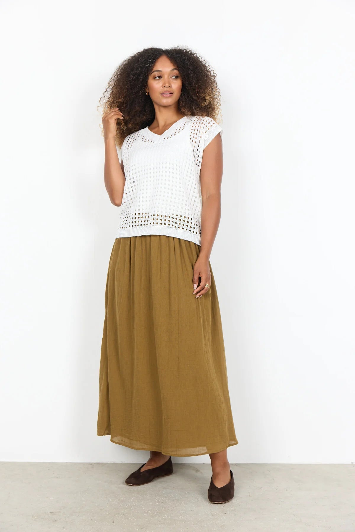 Fredina Open Knit - Crisp White