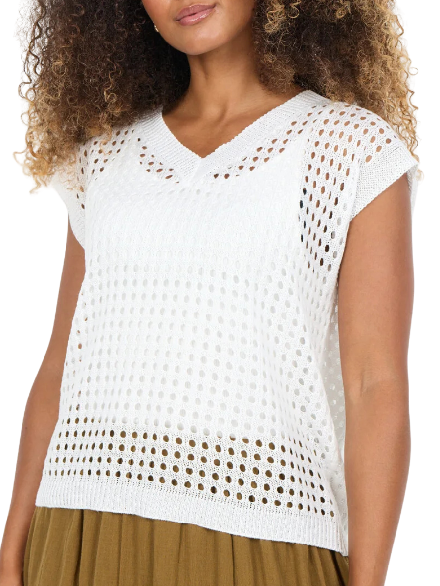 Fredina Open Knit - Crisp White