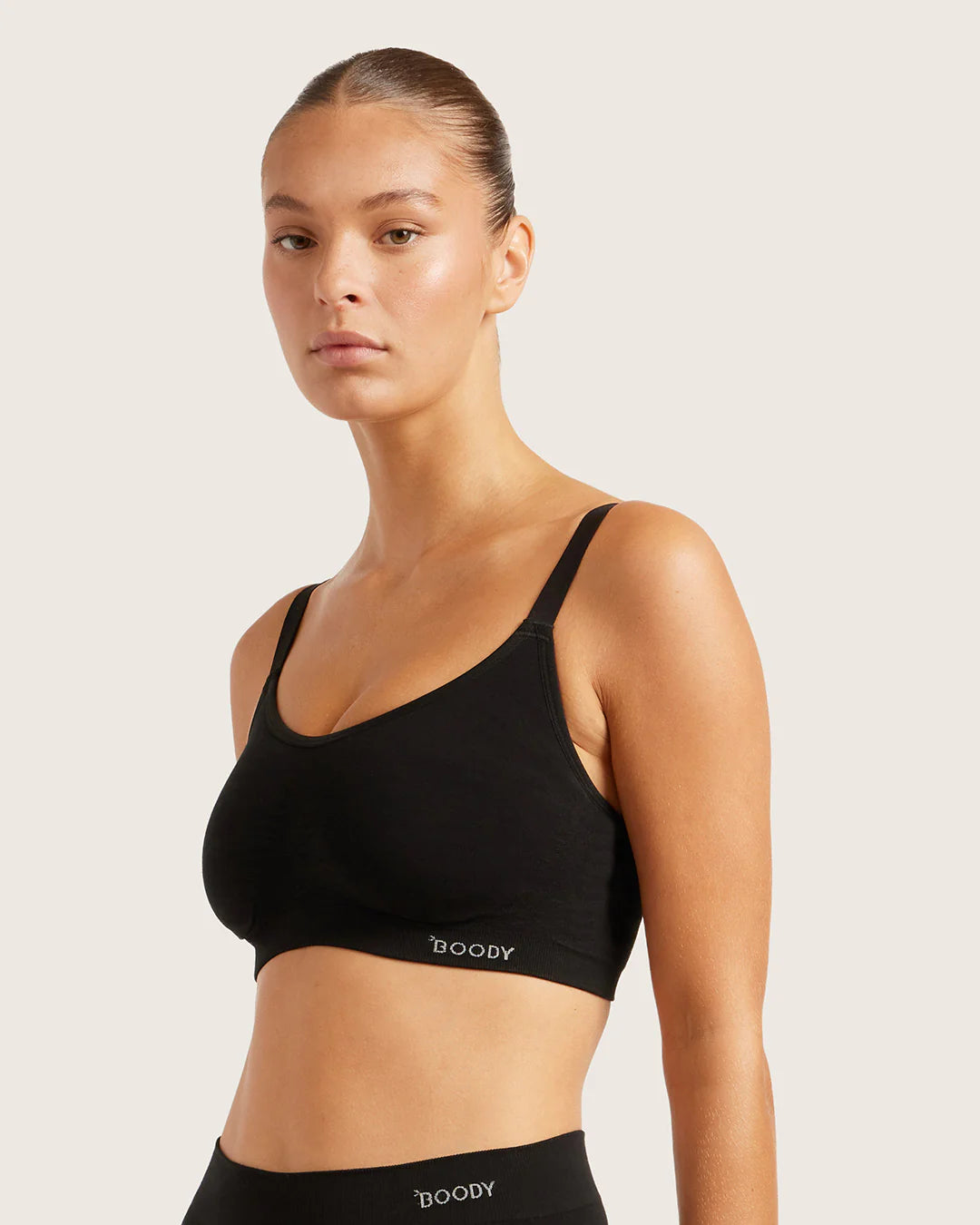 Full Bust Wireless Bra- Black