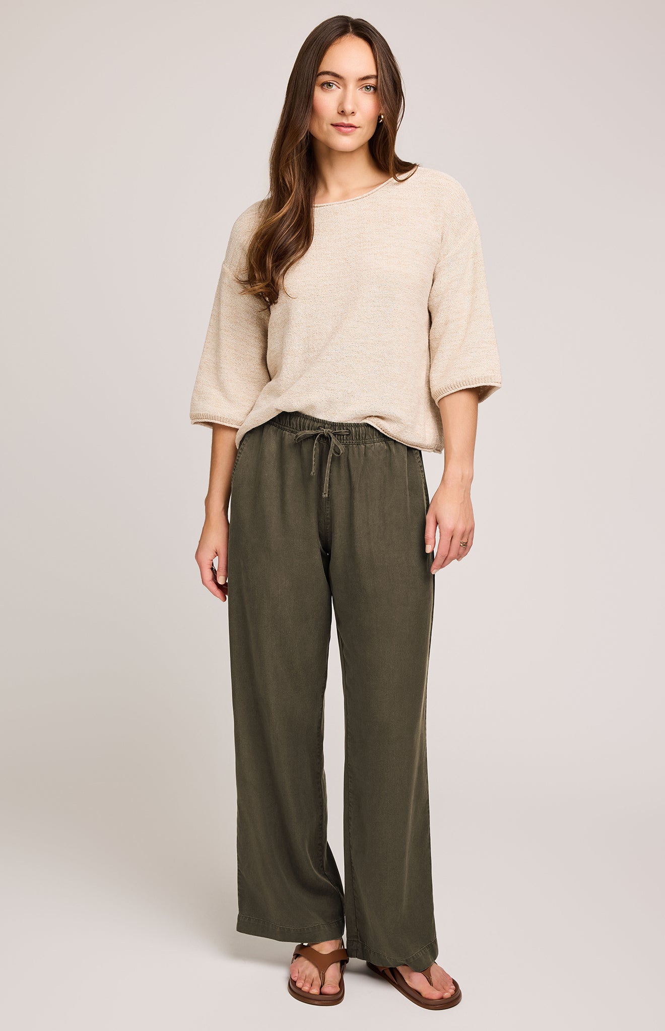 Gabriel TENCEL™ Wide Leg Pant - Jasper