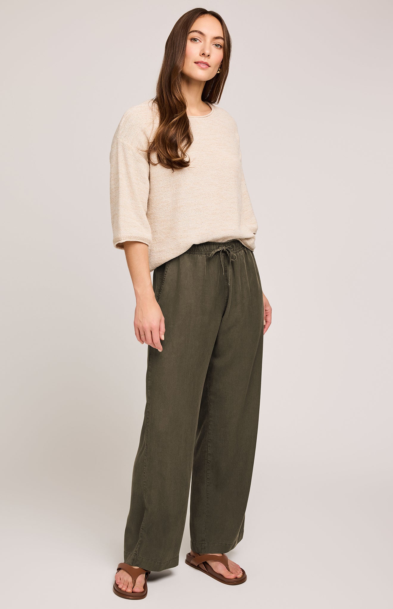 Gabriel TENCEL™ Wide Leg Pant - Jasper