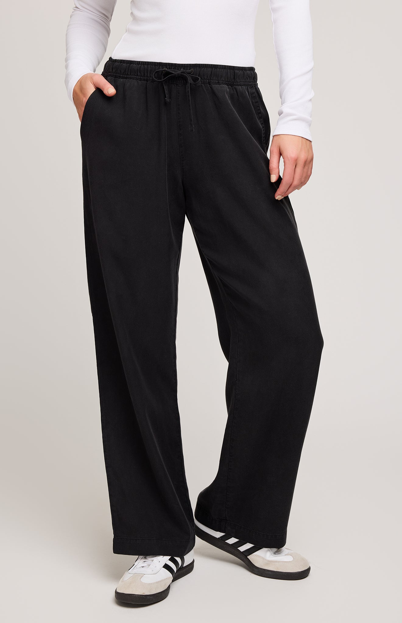 Gabriel TENCEL™ Wide Leg Pant - Washed Black