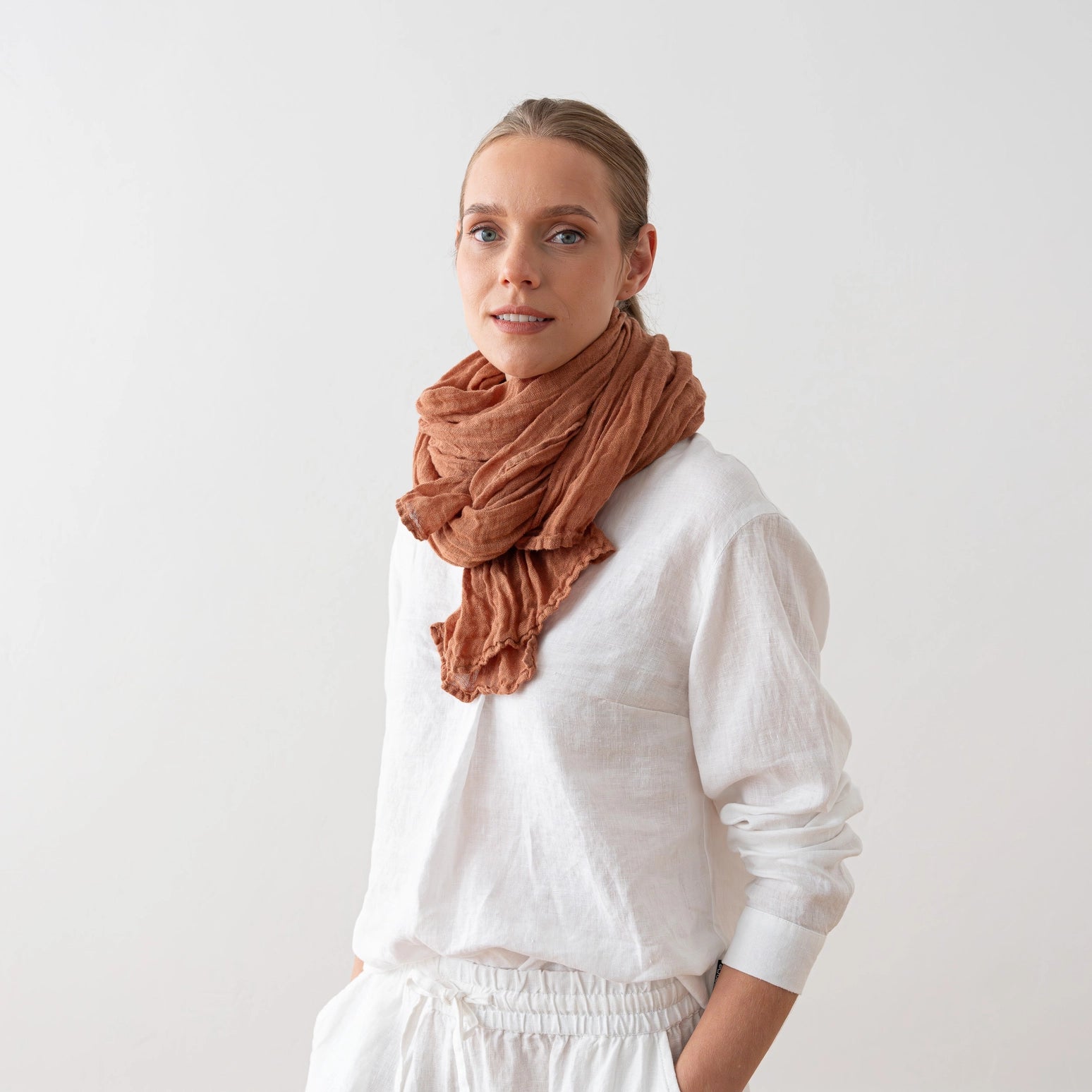 Linen Scarf - Mocha