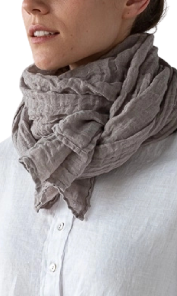 Garza Linen Scarf - Taupe