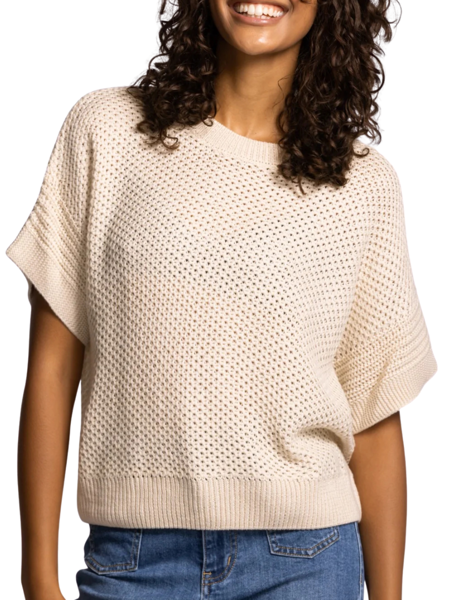 Gerda Open Knit Sweater- Off White