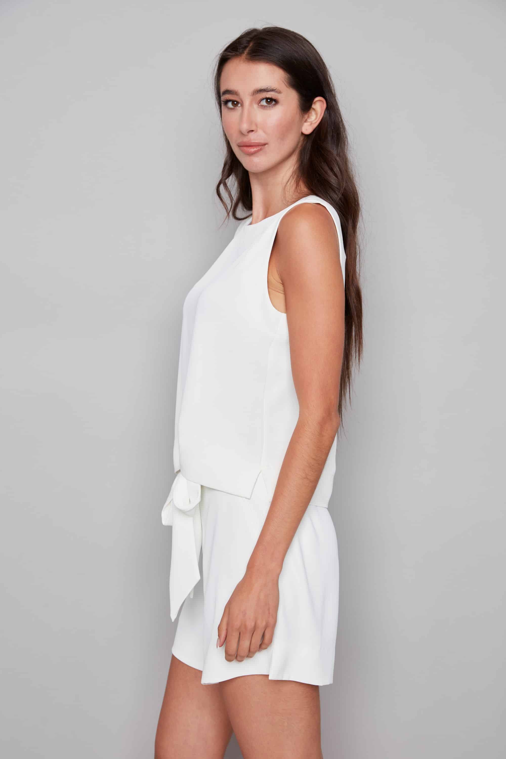 Gianna Vegan Silk Tank - Cream