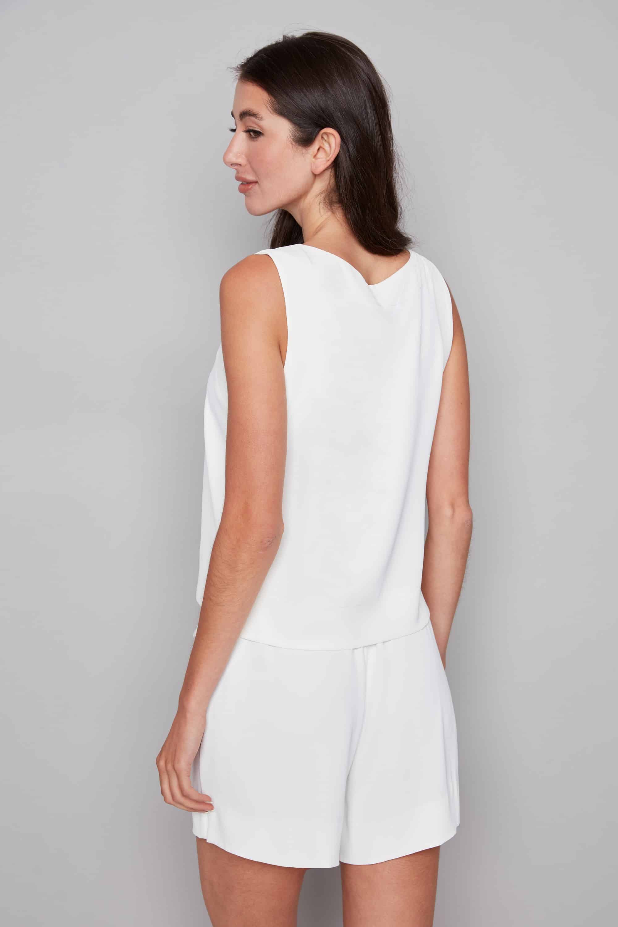 Gianna Vegan Silk Tank - Cream