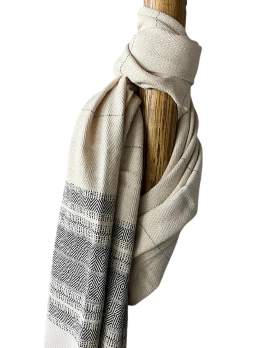 Handwoven Muskoka Cotton Wrap - Cottage Cream