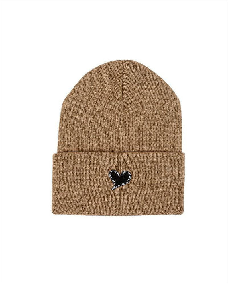 Heart Hat in Taupe