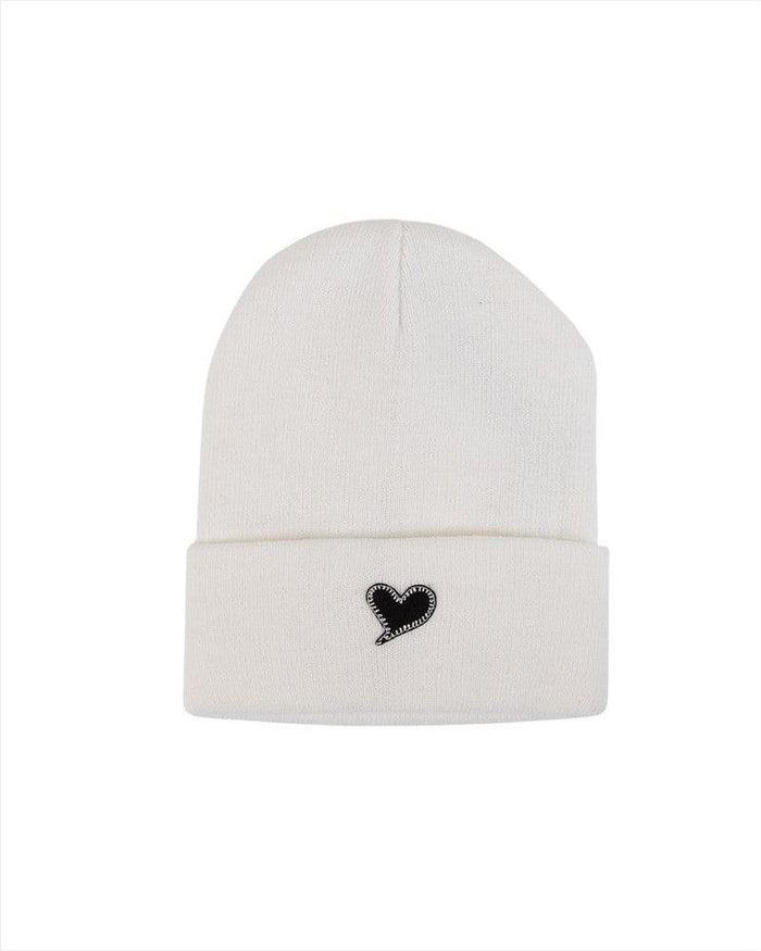 Heart Hat in White