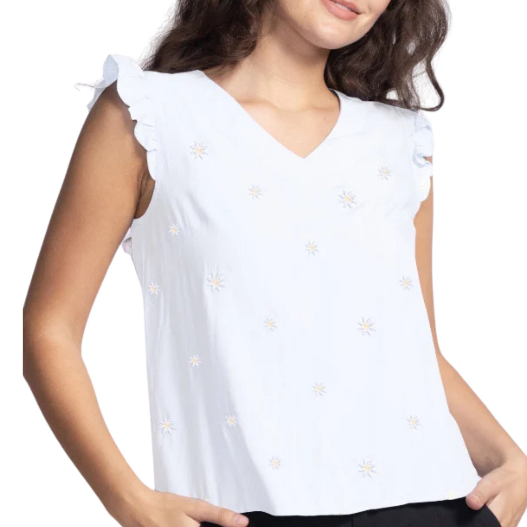 Heather Top in White
