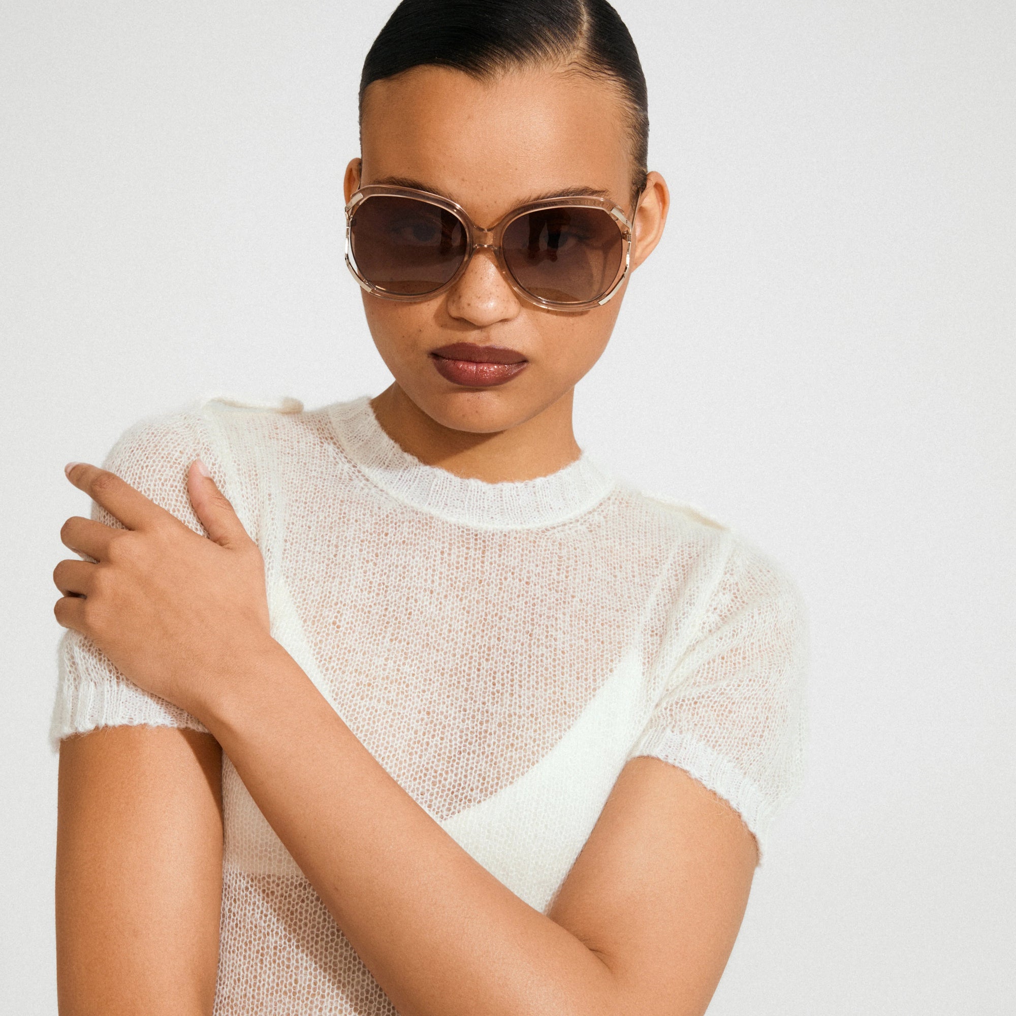 Hella Polarized Sunglasses - Crystal Brown