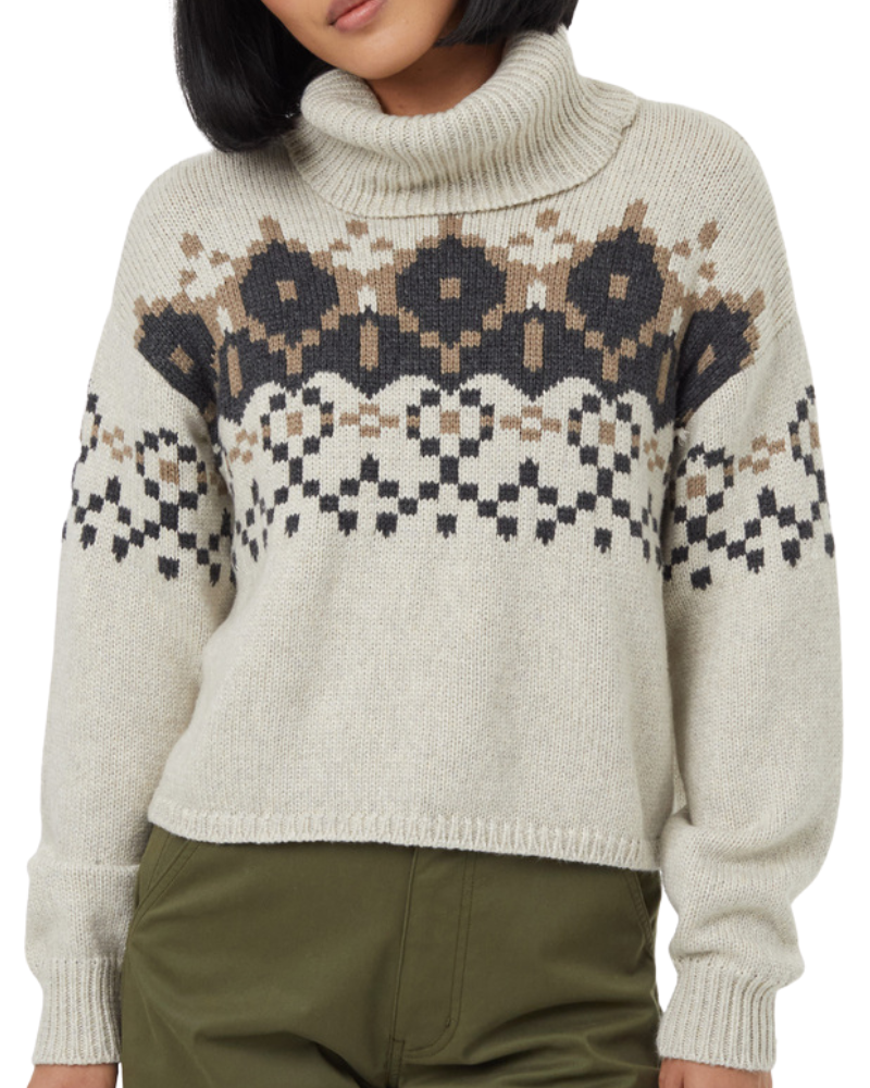 Intarsia Sweater in Oak