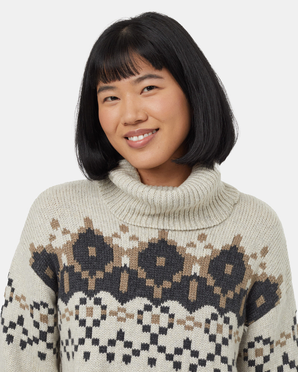 Intarsia Sweater in Oak