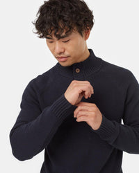 Highline Mock Neck Sweater in Midnight Blue