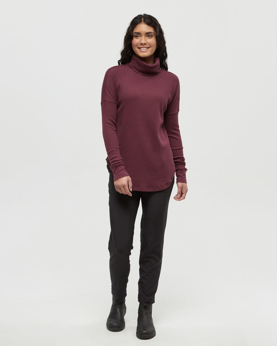 Highwood TENCEL™ Blend Turtleneck - Deep Burgundy