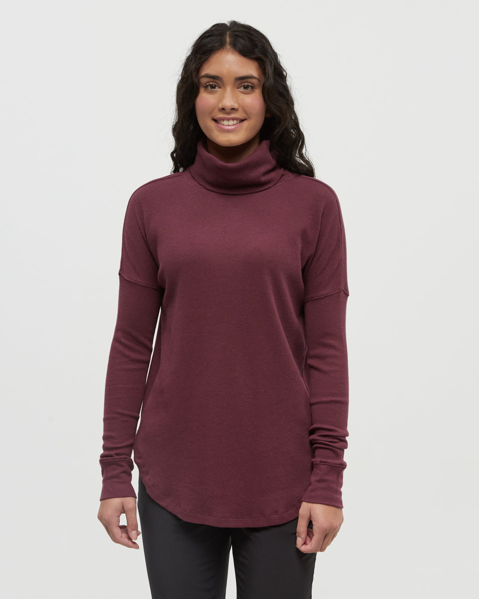 Highwood TENCEL™ Blend Turtleneck - Deep Burgundy