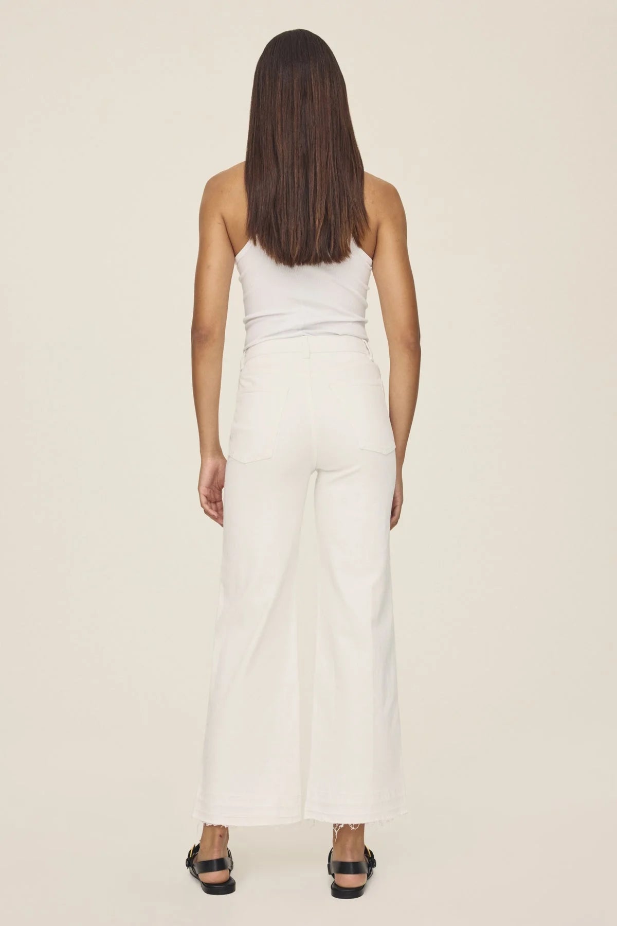 ICN Cropped Wide Leg - Optic White