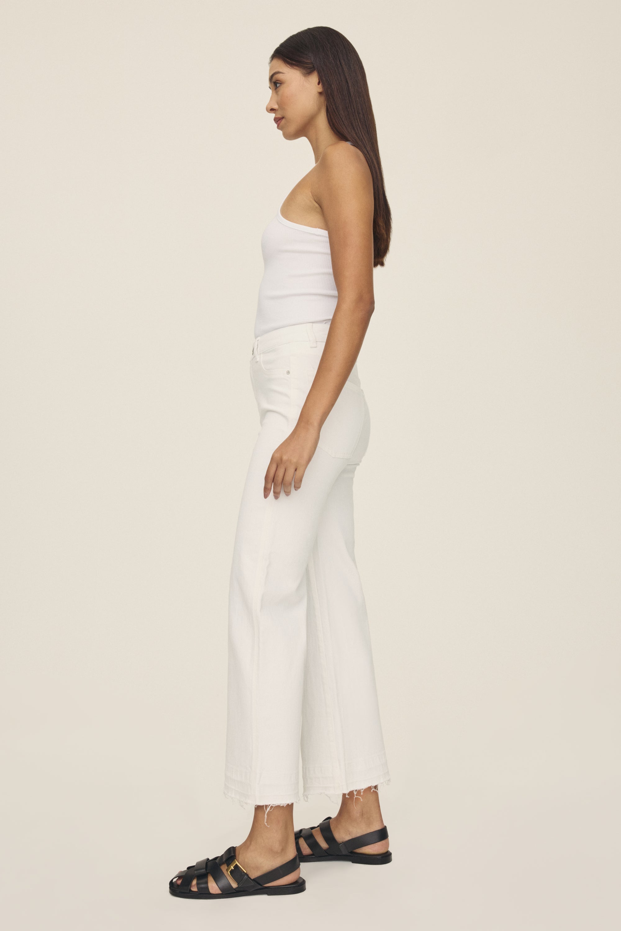 ICN Cropped Wide Leg - Optic White