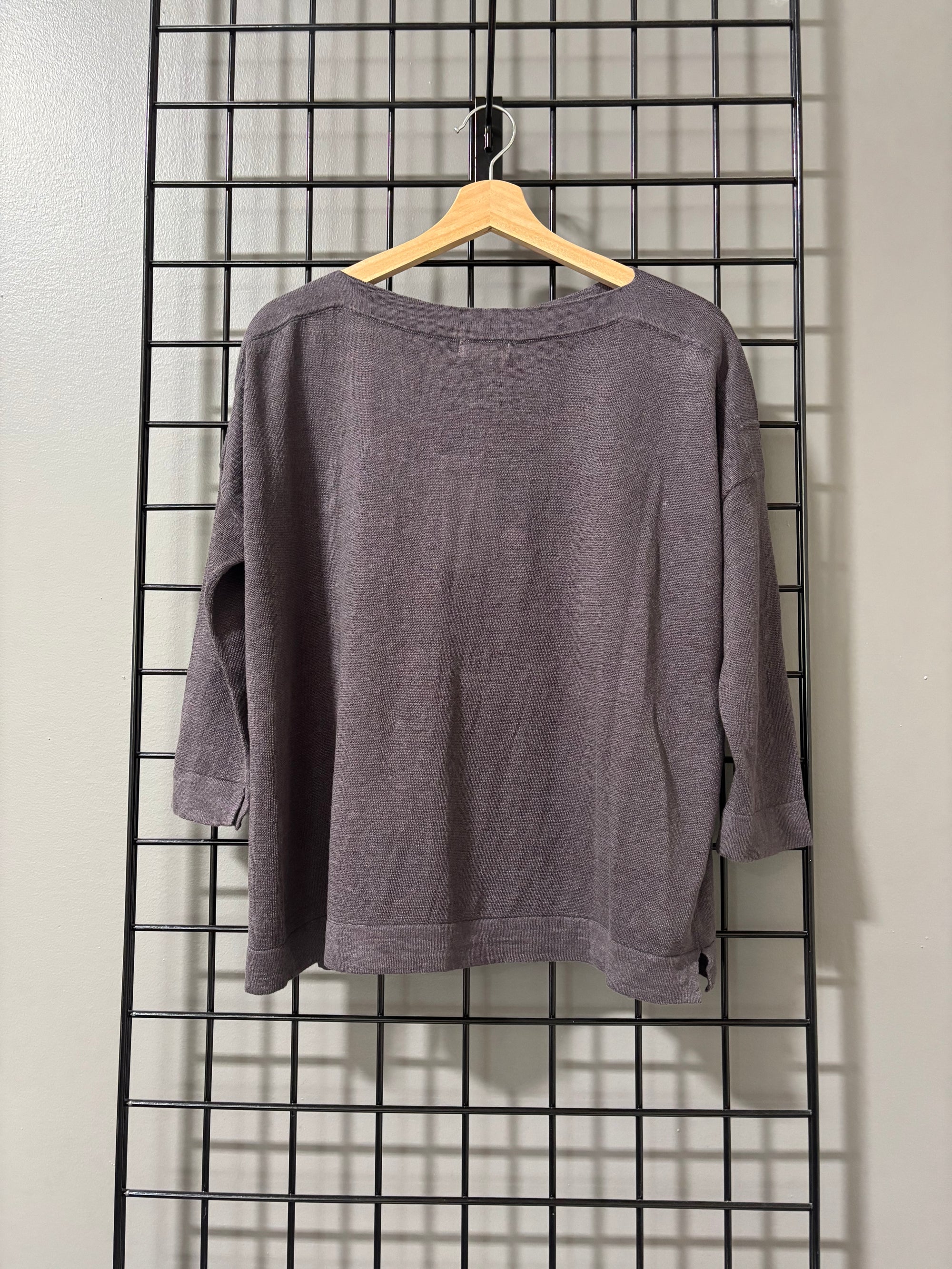 Rika Linen Sweater- Liquorice