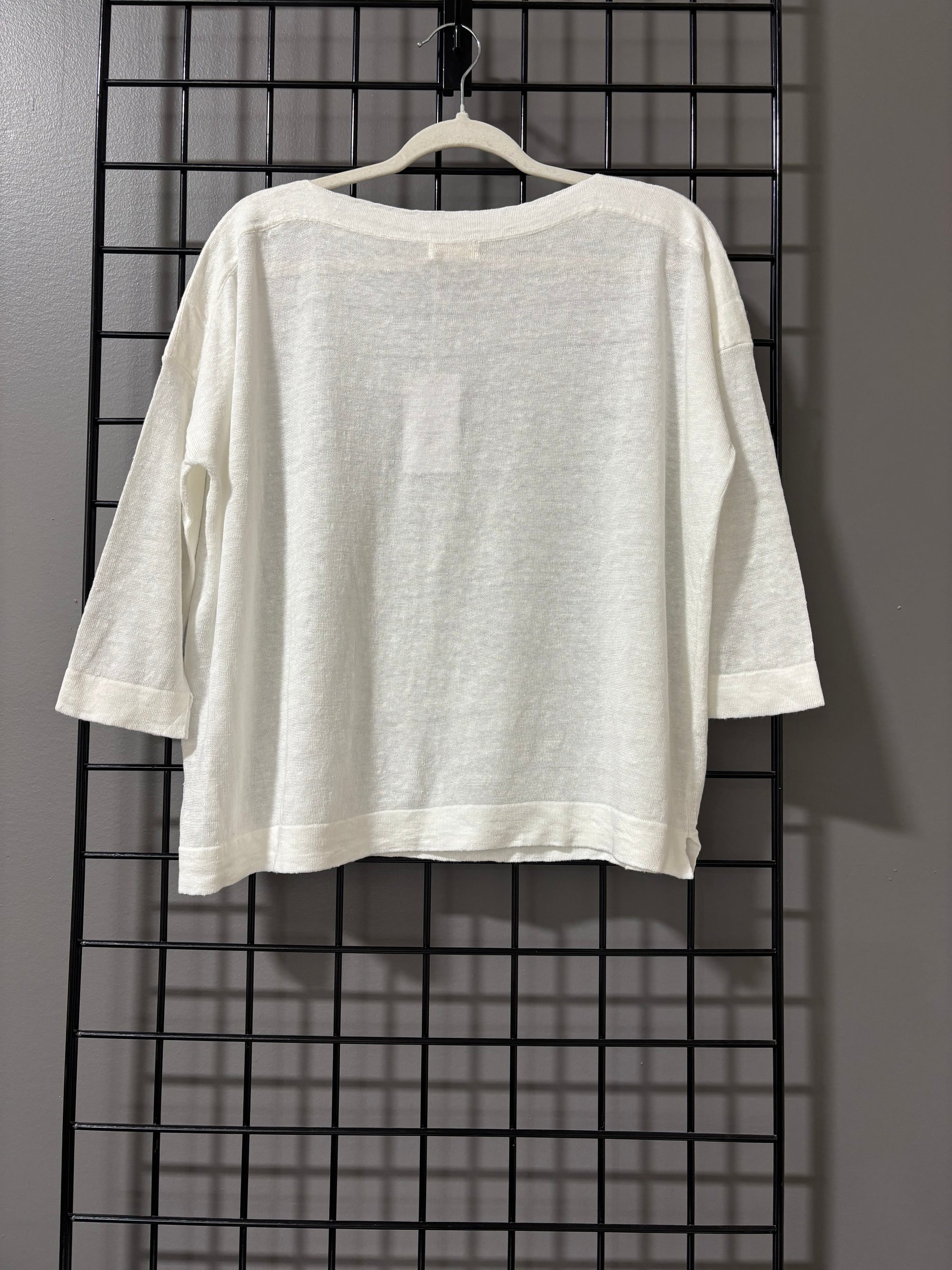 Rika Linen Sweater - White