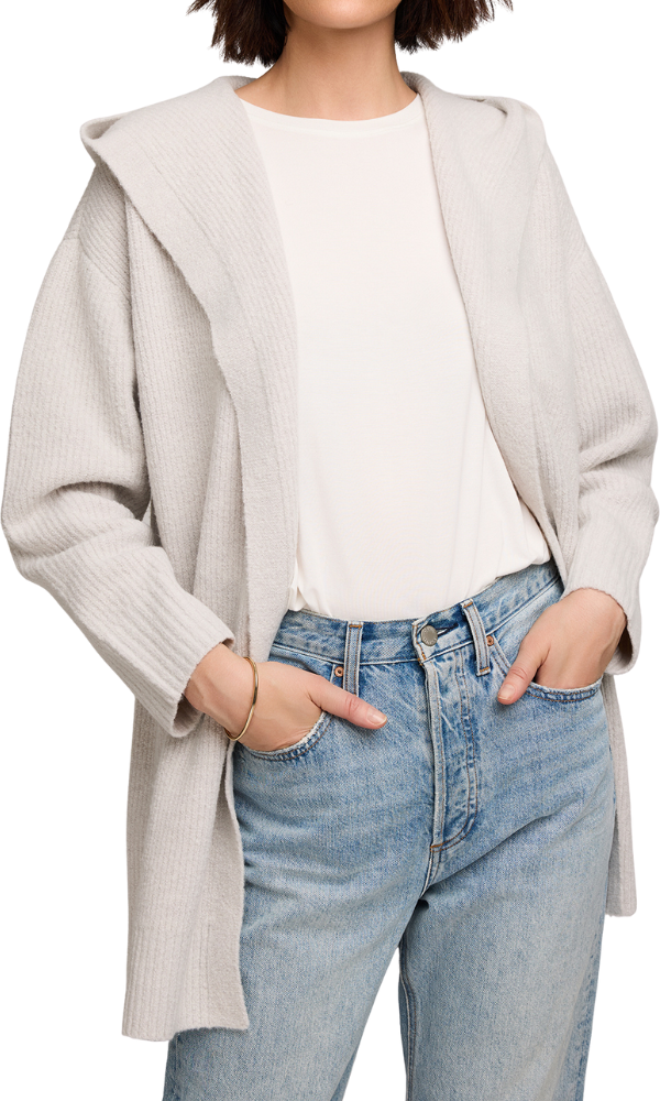 Ilana Hooded Cardigan - Heather Birch