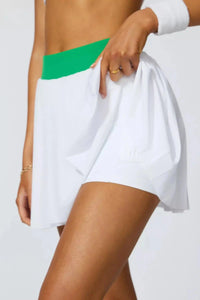 Inspire Skort in White/Green