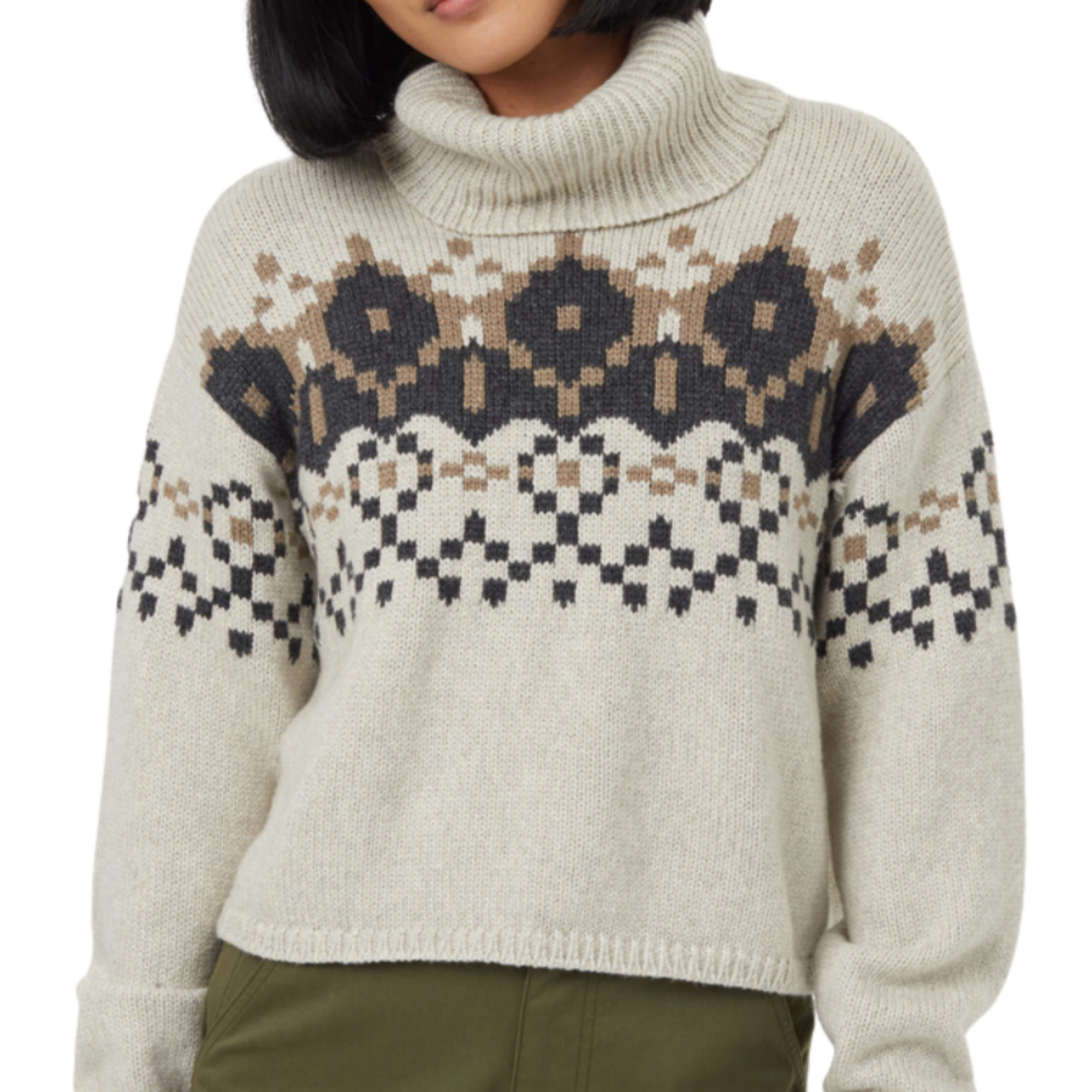 Intarsia Sweater in Oak