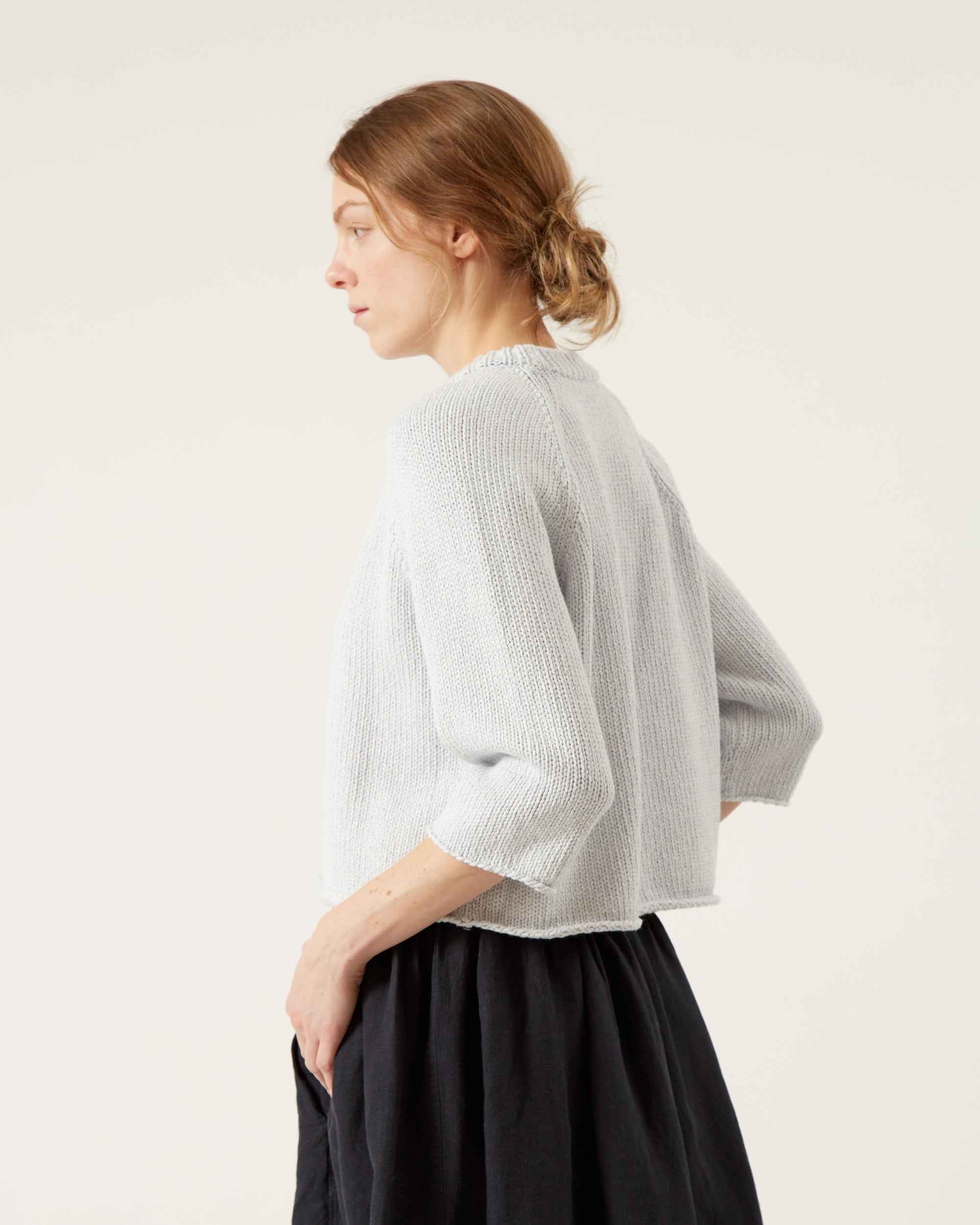 Jeanne Sweater in Melange Blue