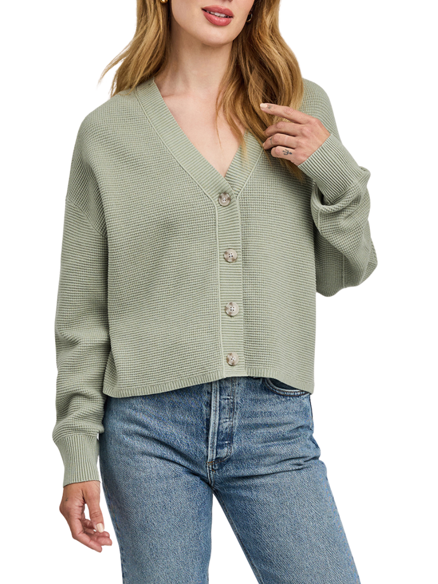 Joyce Button Cardigan - Cactus