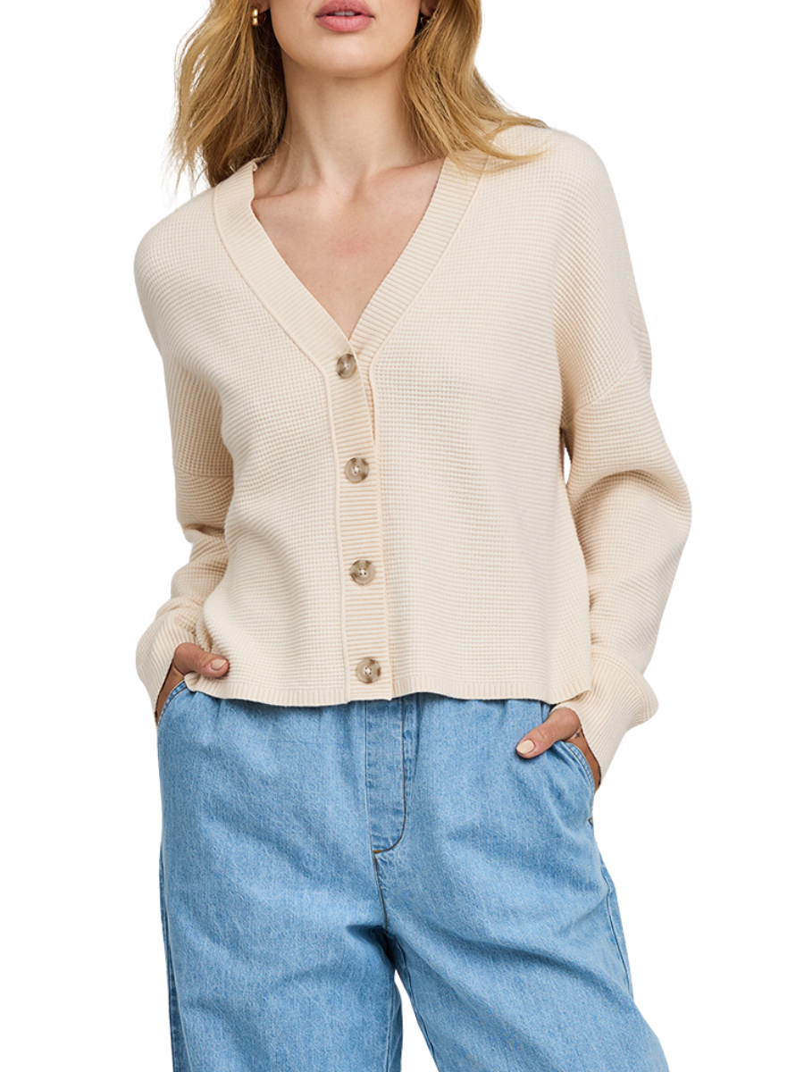 Joyce Button Cardigan - Cream