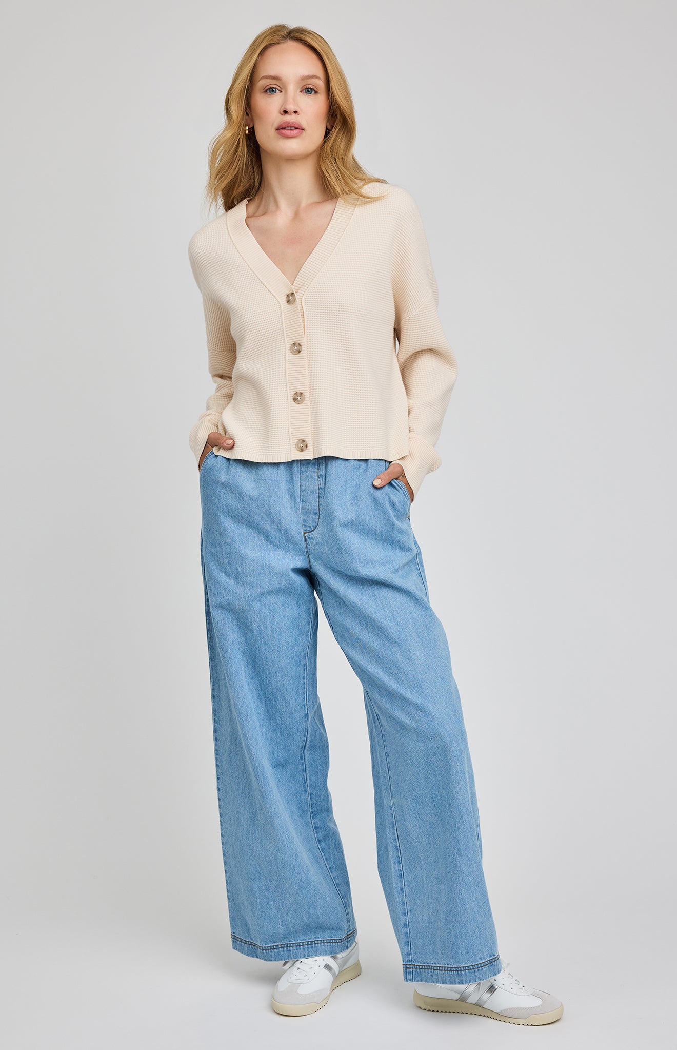 Joyce Button Cardigan - Cream