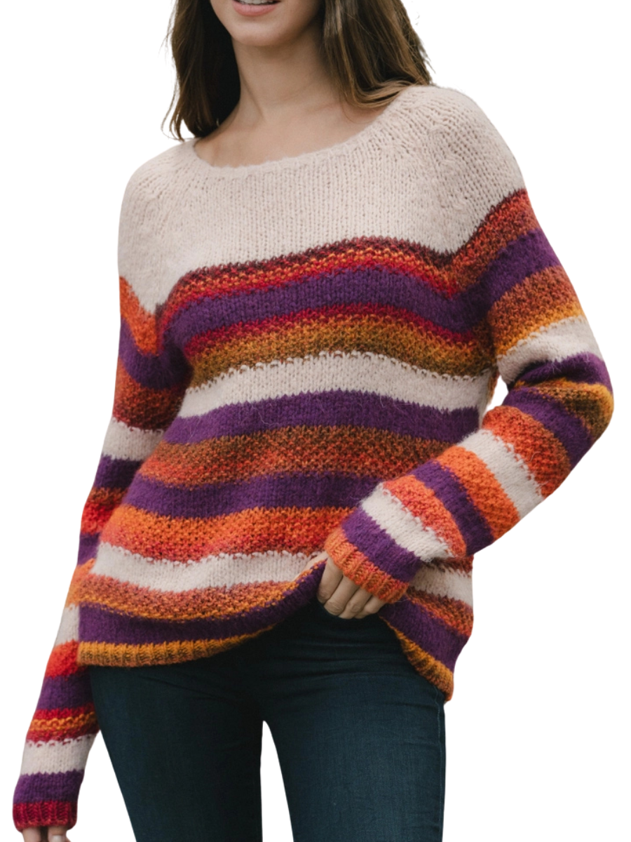 Julia Knit - Orange/Purple