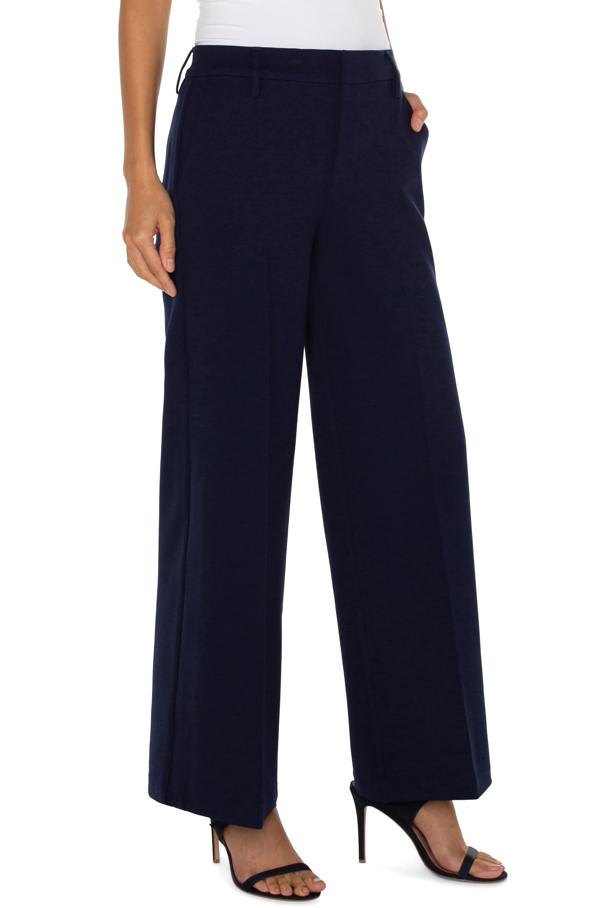Kelsey Wide Leg Pant - Navy