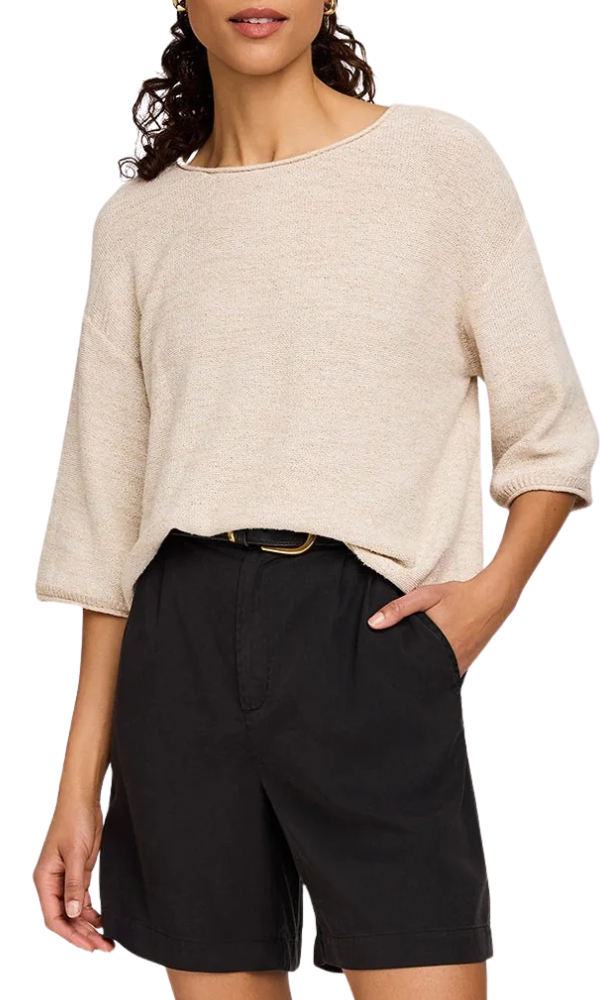 Kerrigan Slub Knit Sweater - Heather Bone