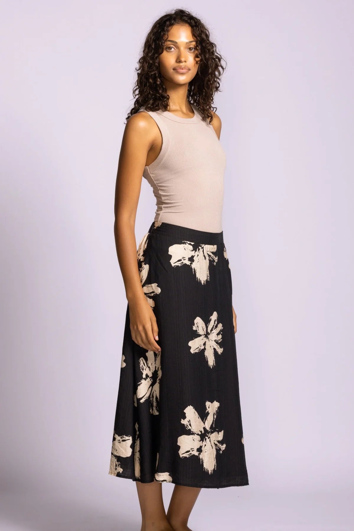Keswick Viscose Skirt- Black